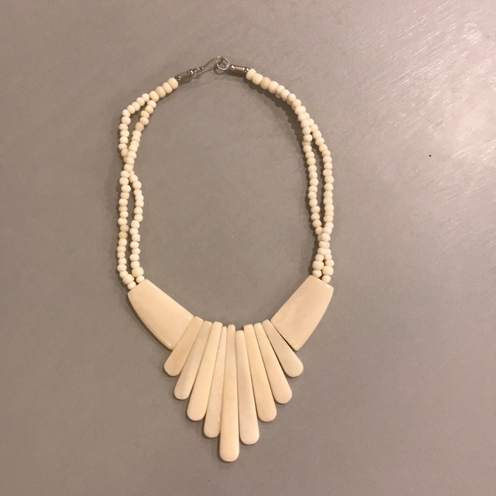 Bohemian Faux Ivory Necklace
